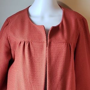 *CLEARANCE* Apt. 9 Pumpkin Orange Cropped Textured Jacket Size L NWT